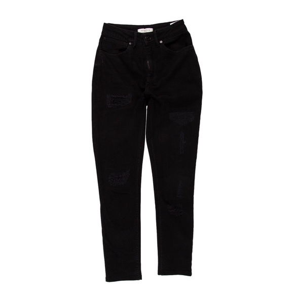 Sandro Distressed High Rise Jeans - Picture 3 of 6